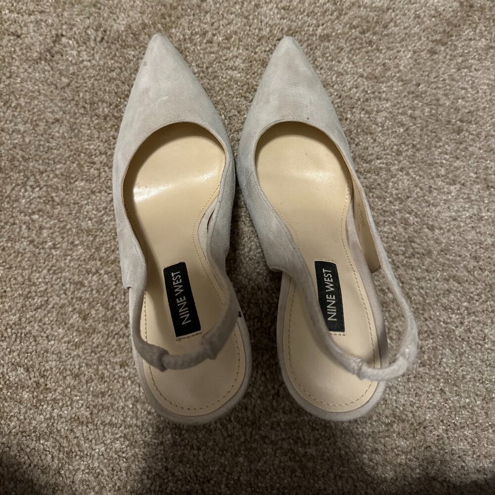 Nine West Feather Pointy Toe Slingback Pumps